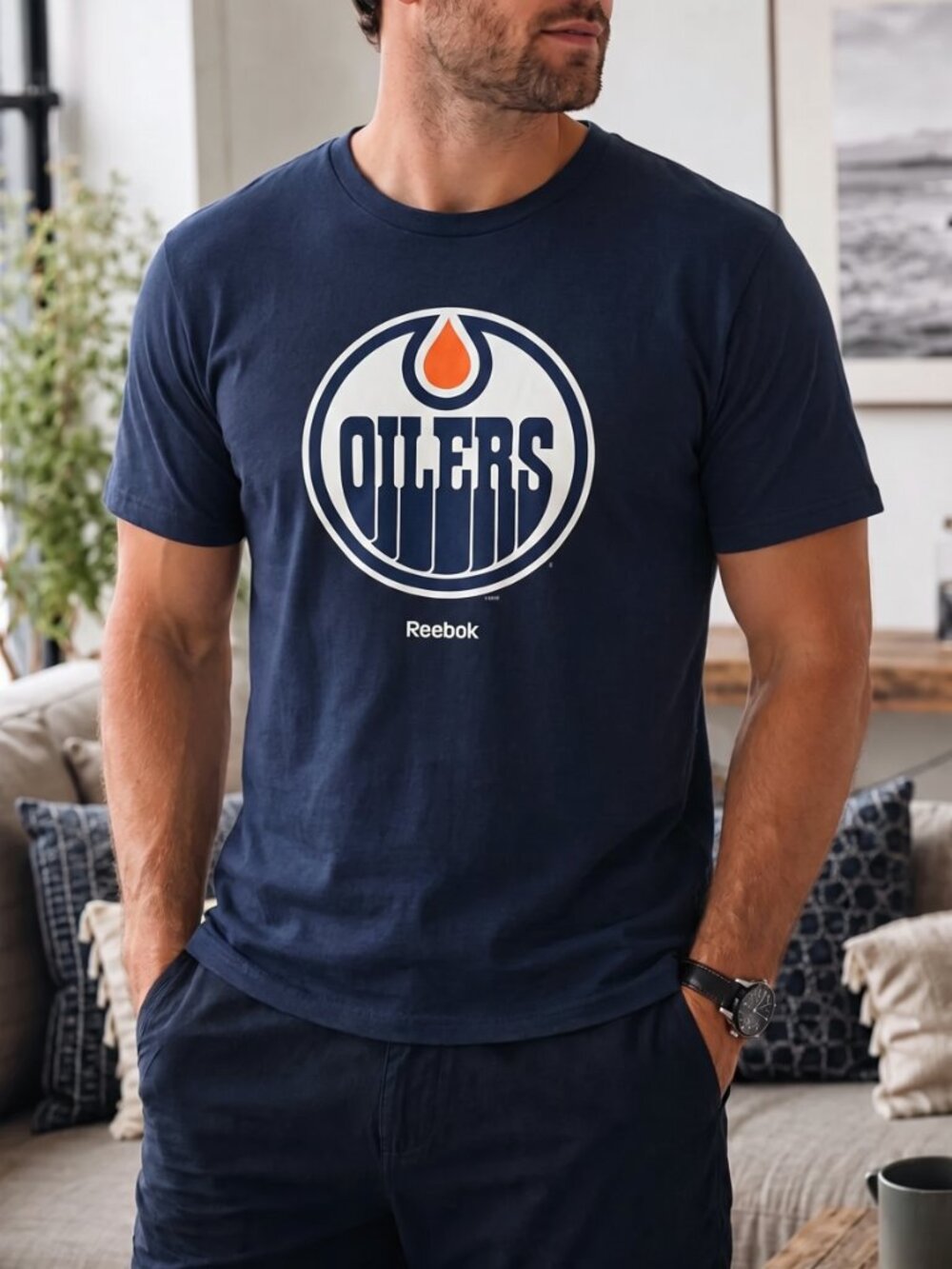 OILERS NHL MEN TEE (LARGE)